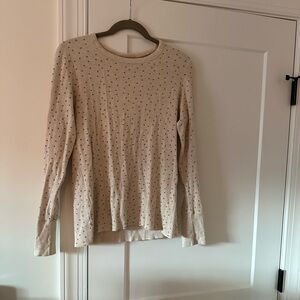 Aerie Cream Textured Knit Top